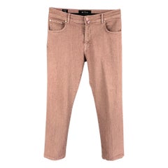 KITON Size 34 Pink Grey Heather Cotton Jeans