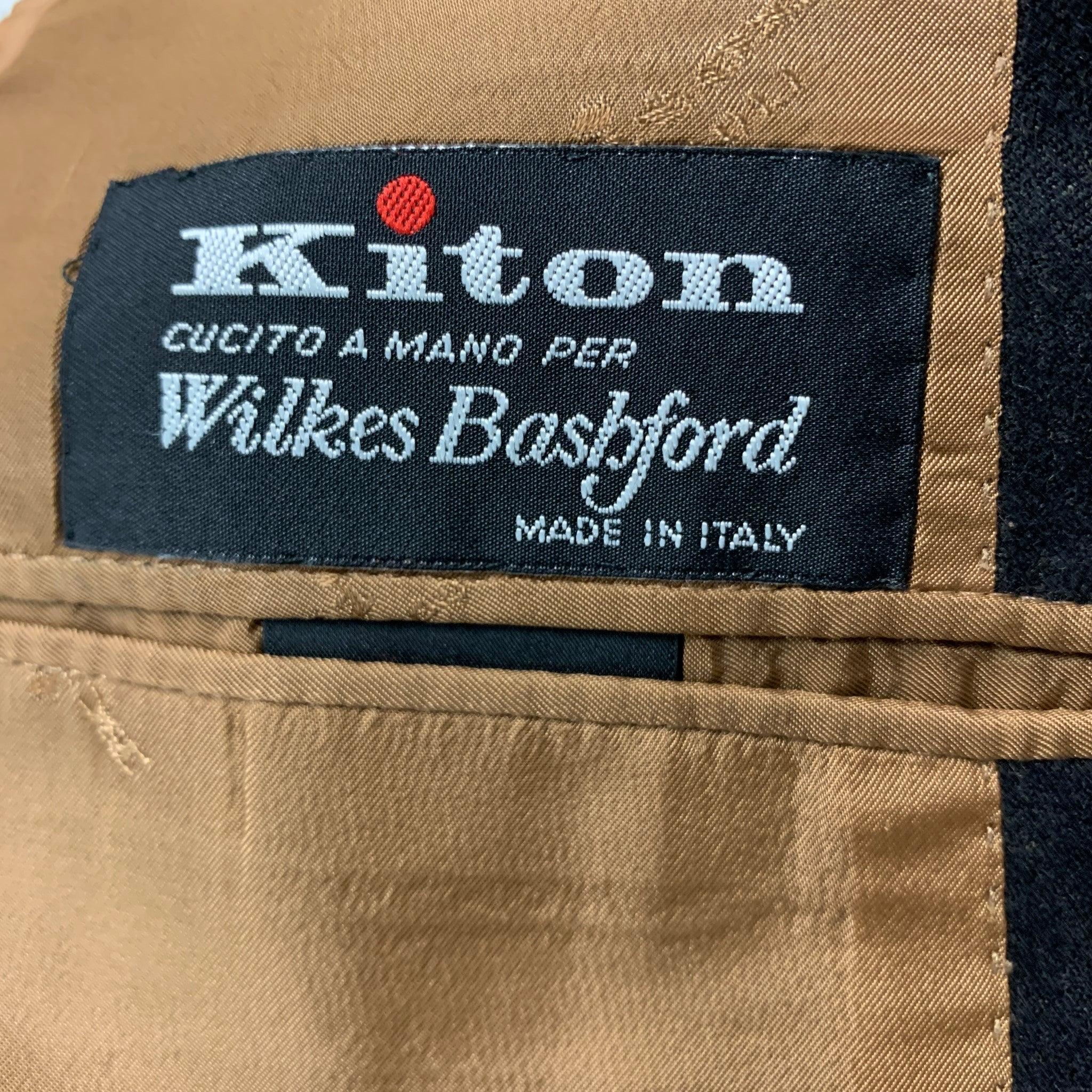 KITON Size 40 Grey Cashmere Notch Lapel Suit 3