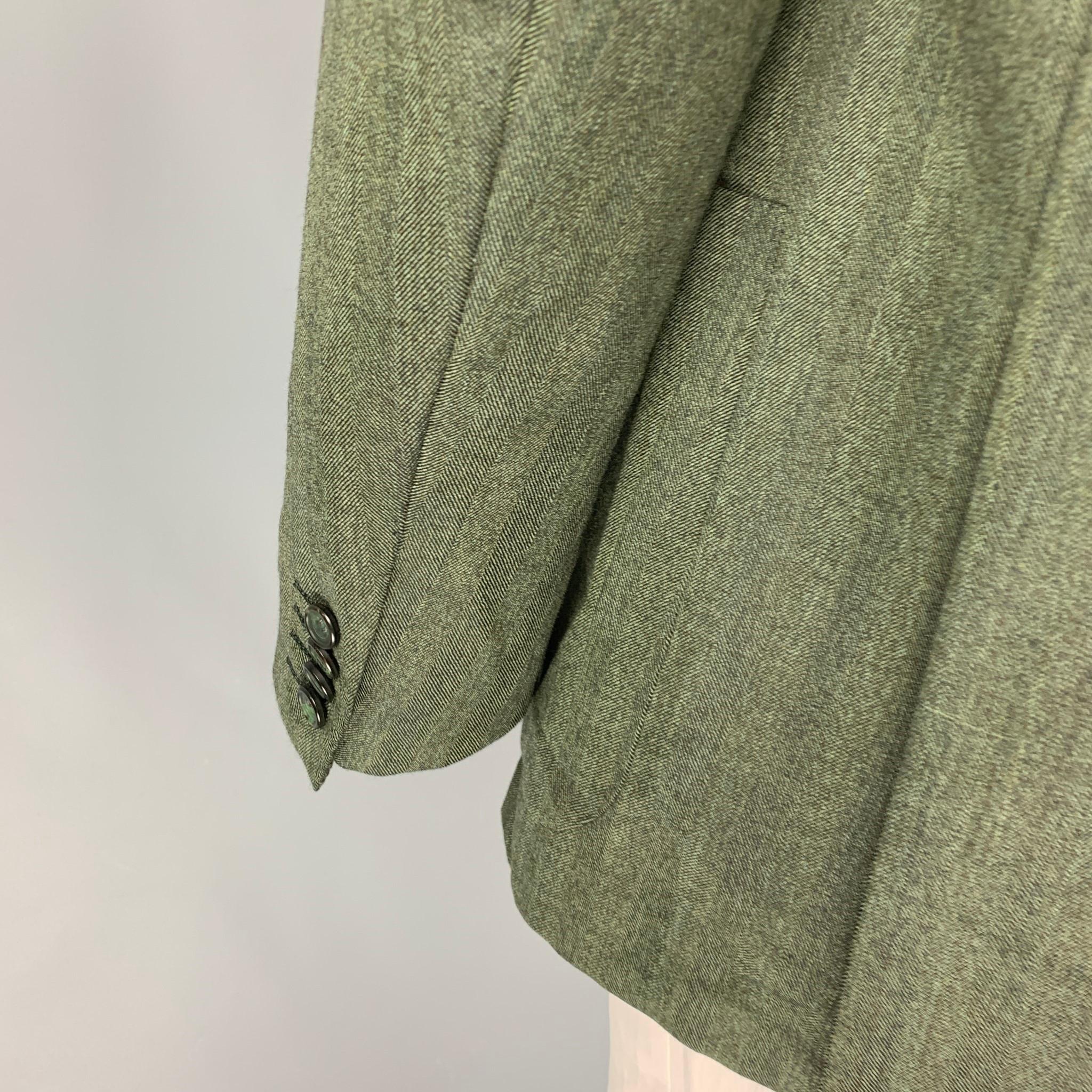 green herringbone coat