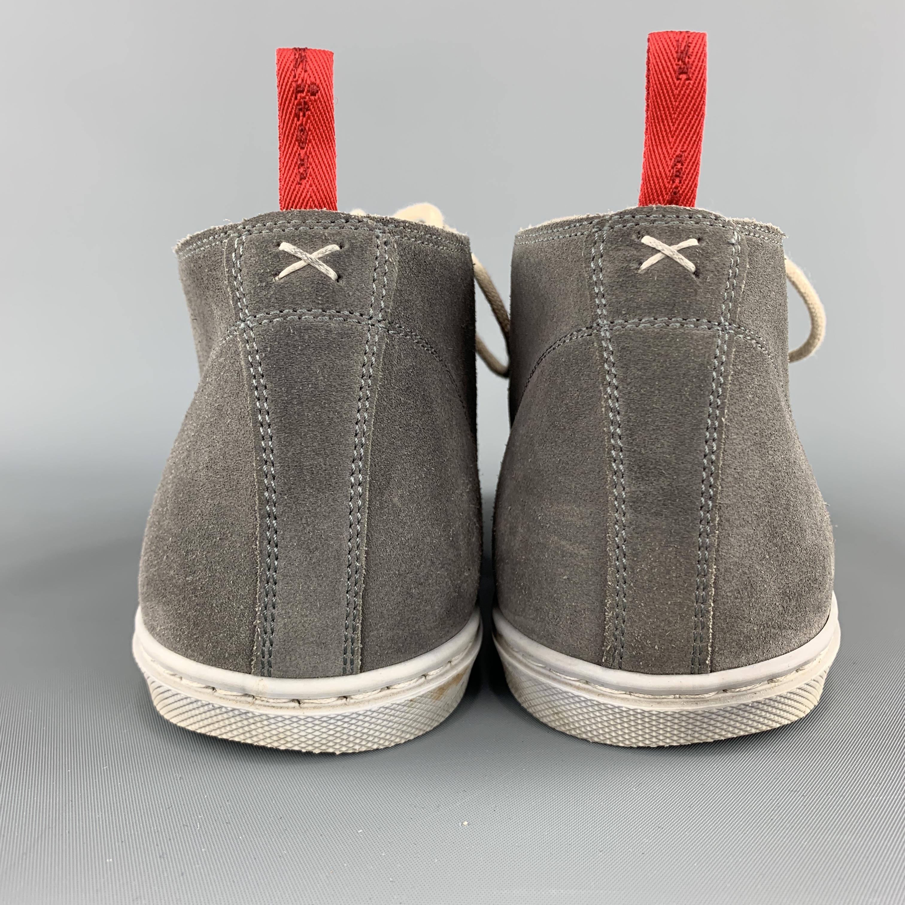 KITON Size 8 Gray Suede Chukka Boot Sneakers In Good Condition In San Francisco, CA