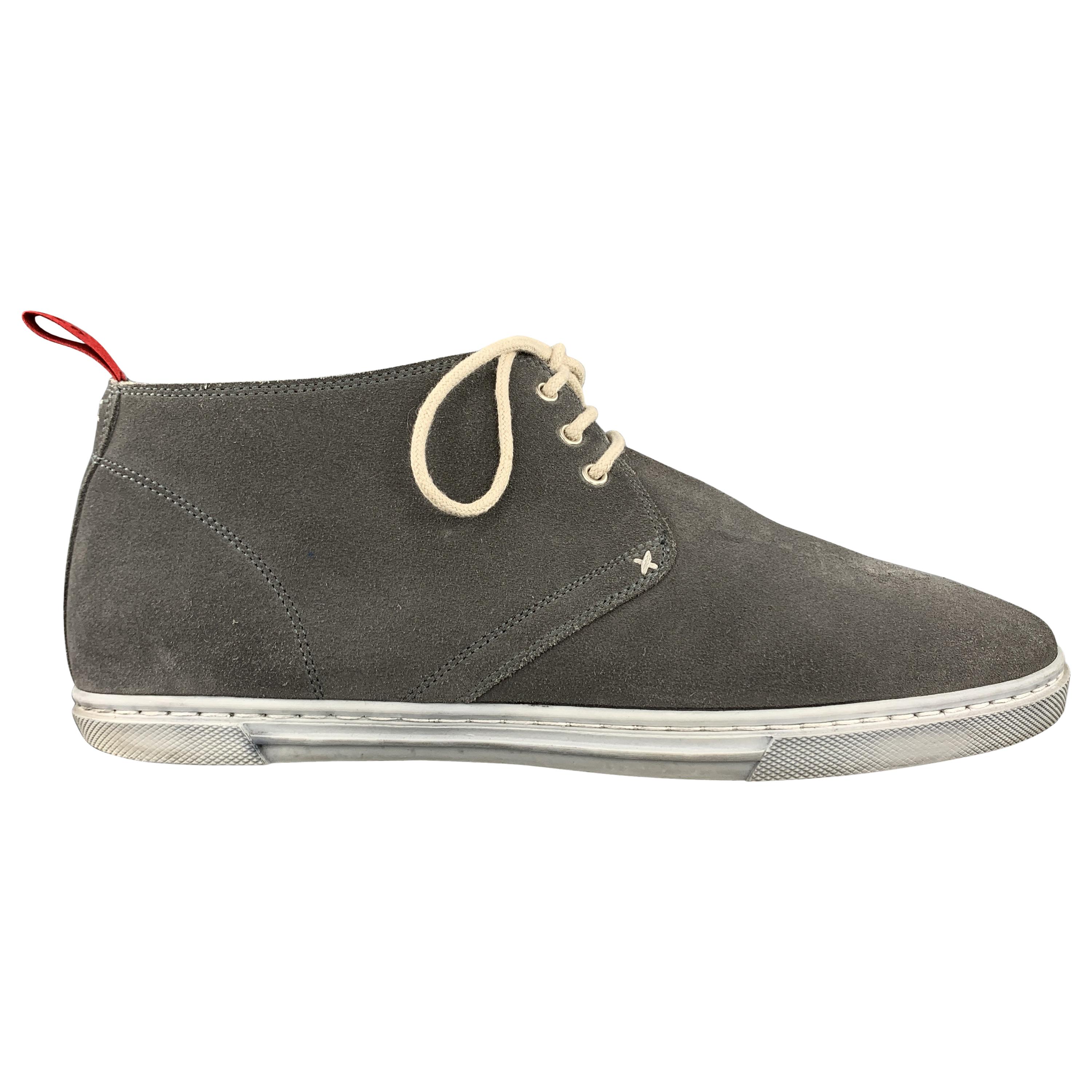 KITON Size 8 Gray Suede Chukka Boot Sneakers