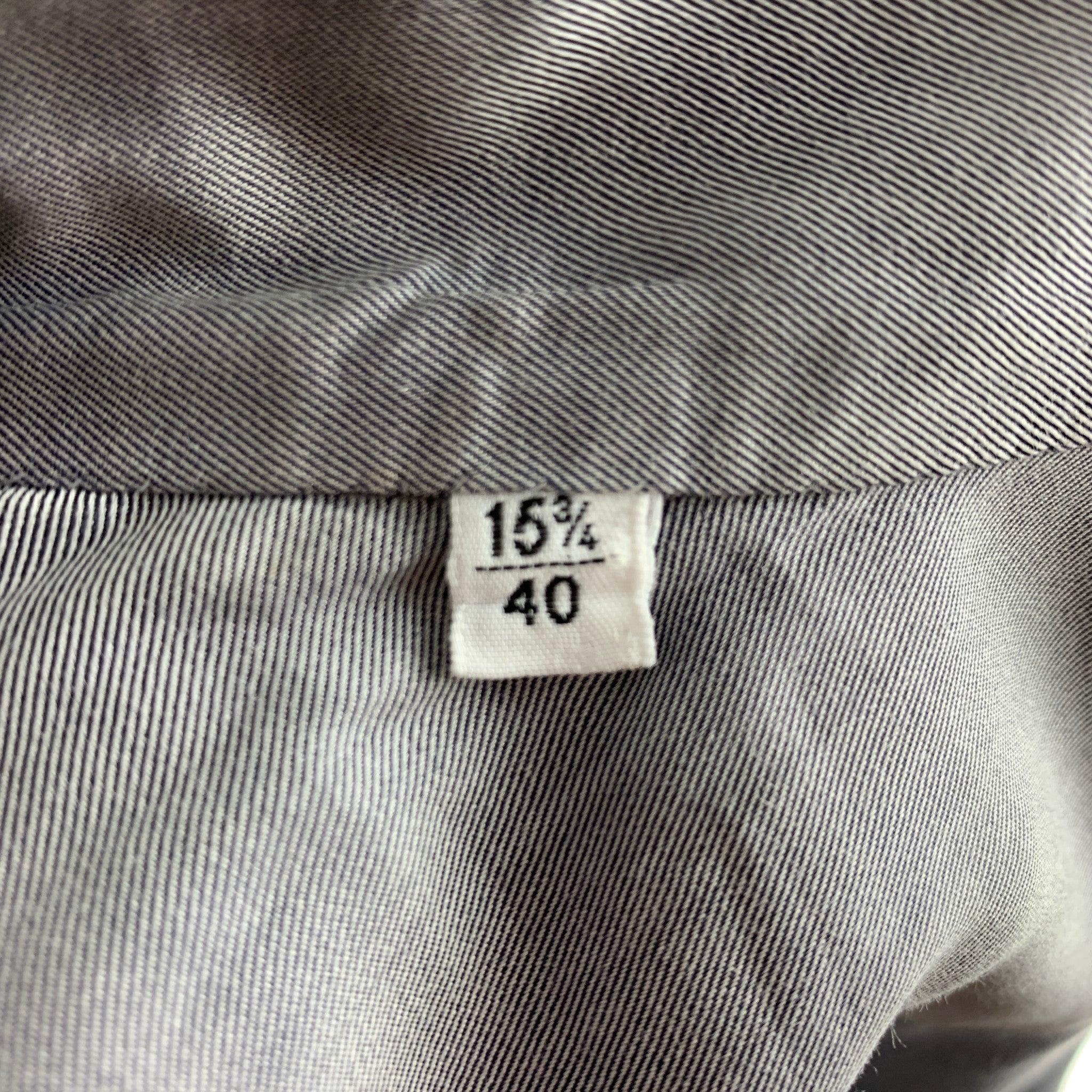 Men's KITON Size M Grey Cotton Long Sleeve Shirt For Sale