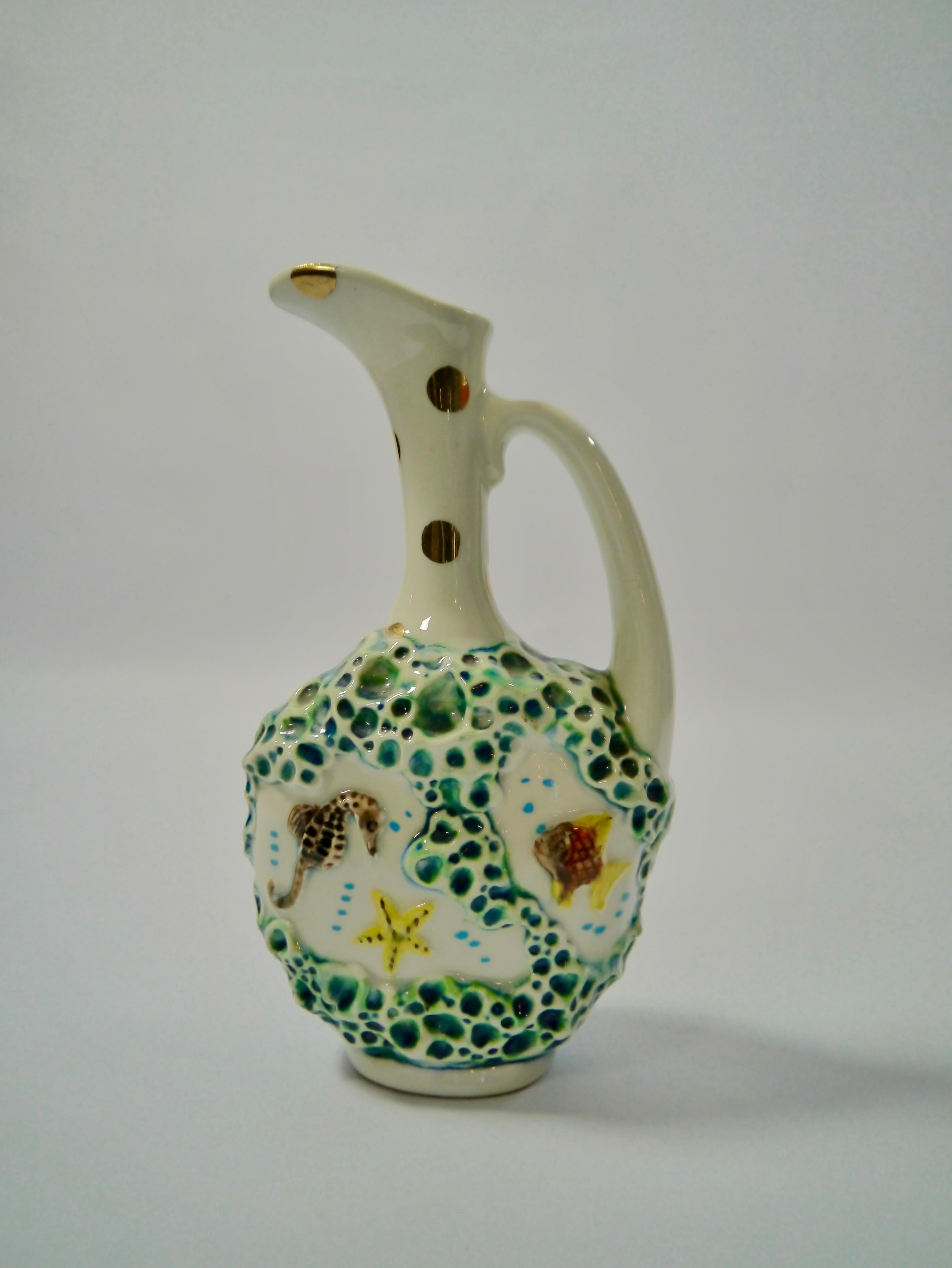 Mid-Century Modern Kitschy Italian Midcentury Porcelain Vase or Vessel For Sale