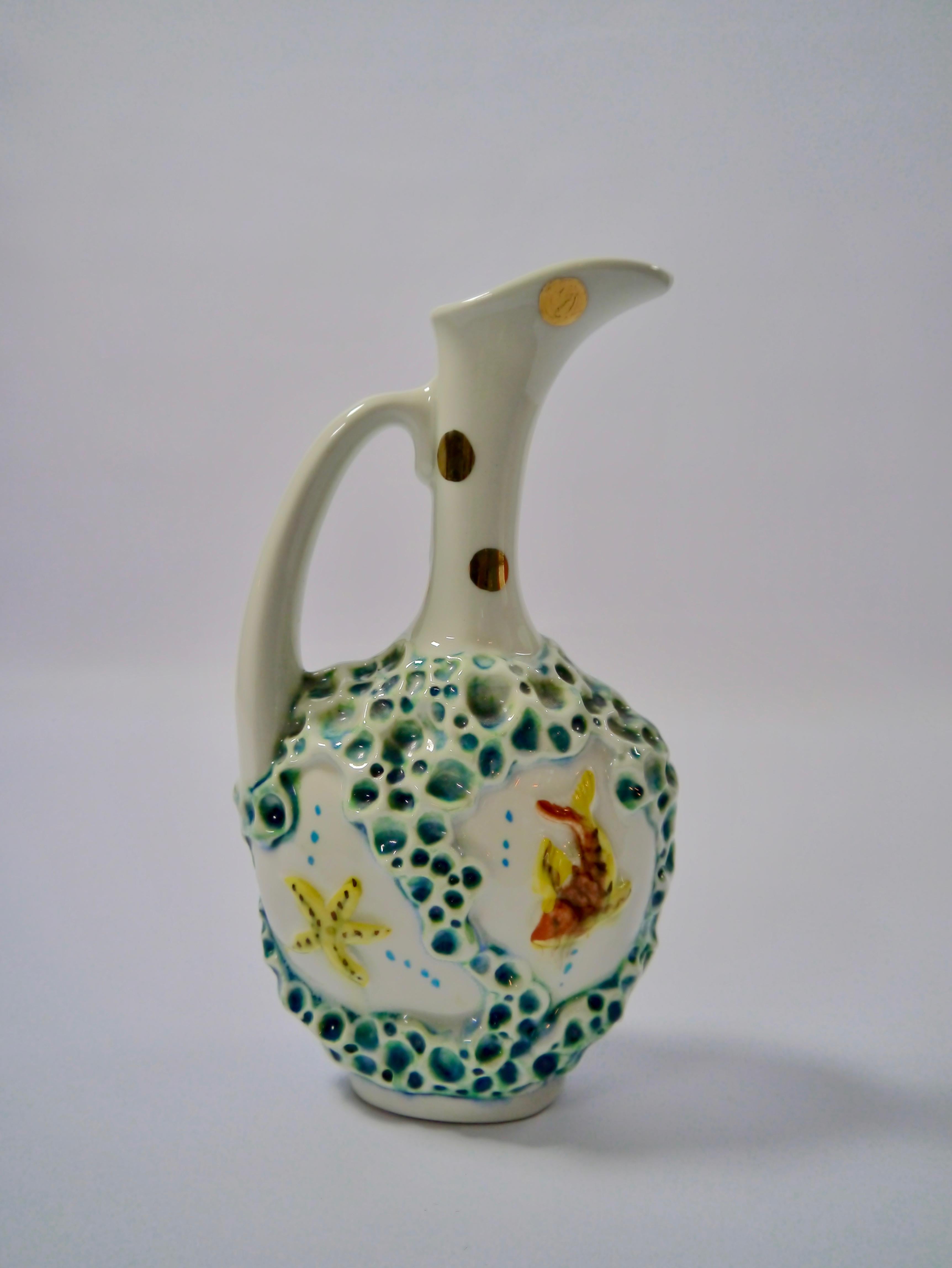 Vase ou récipient en porcelaine italien du milieu du siècle dernier:: très original Bon état - En vente à Barcelona, ES