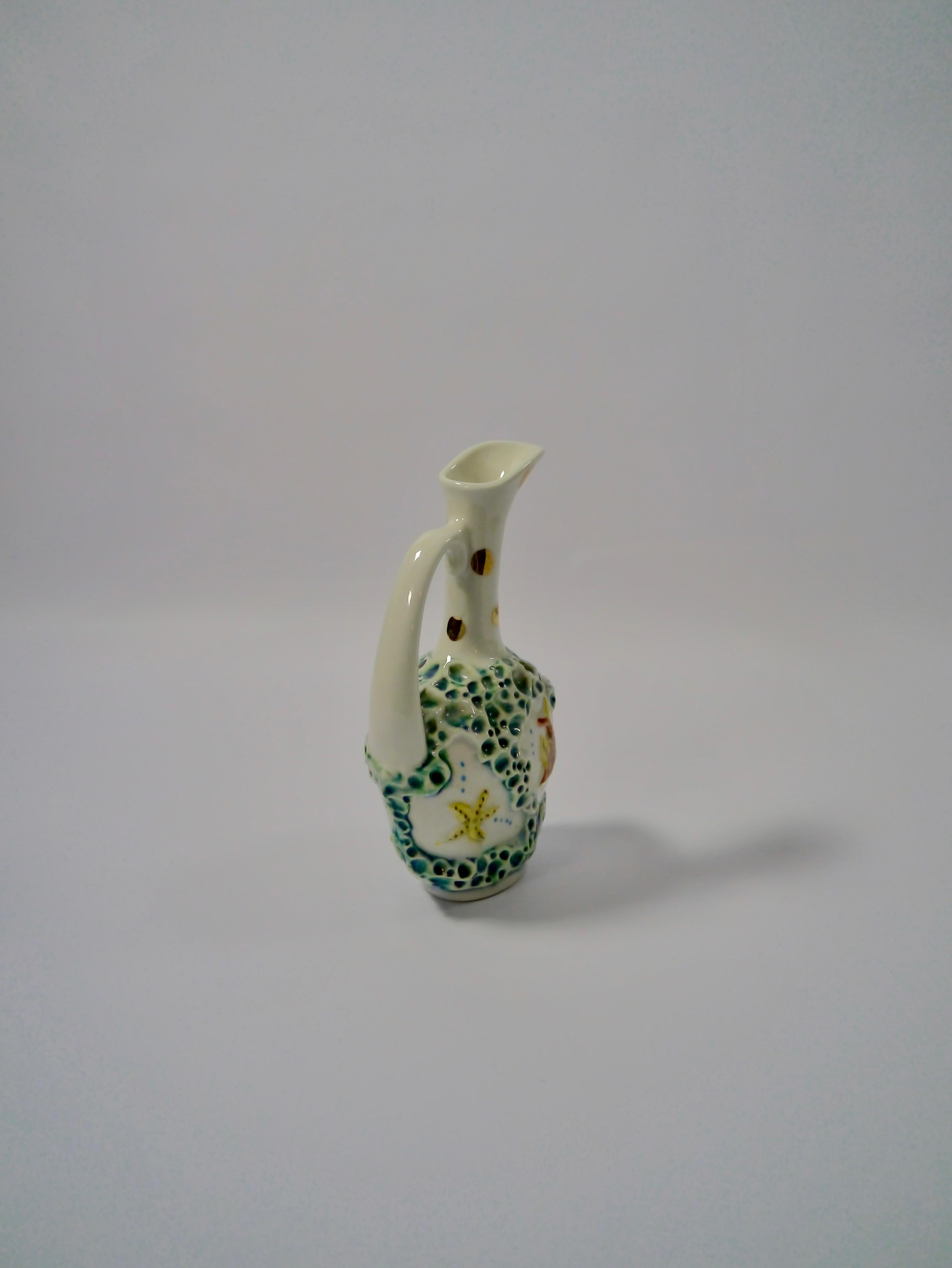 Kitschy Italian Midcentury Porcelain Vase or Vessel For Sale 2