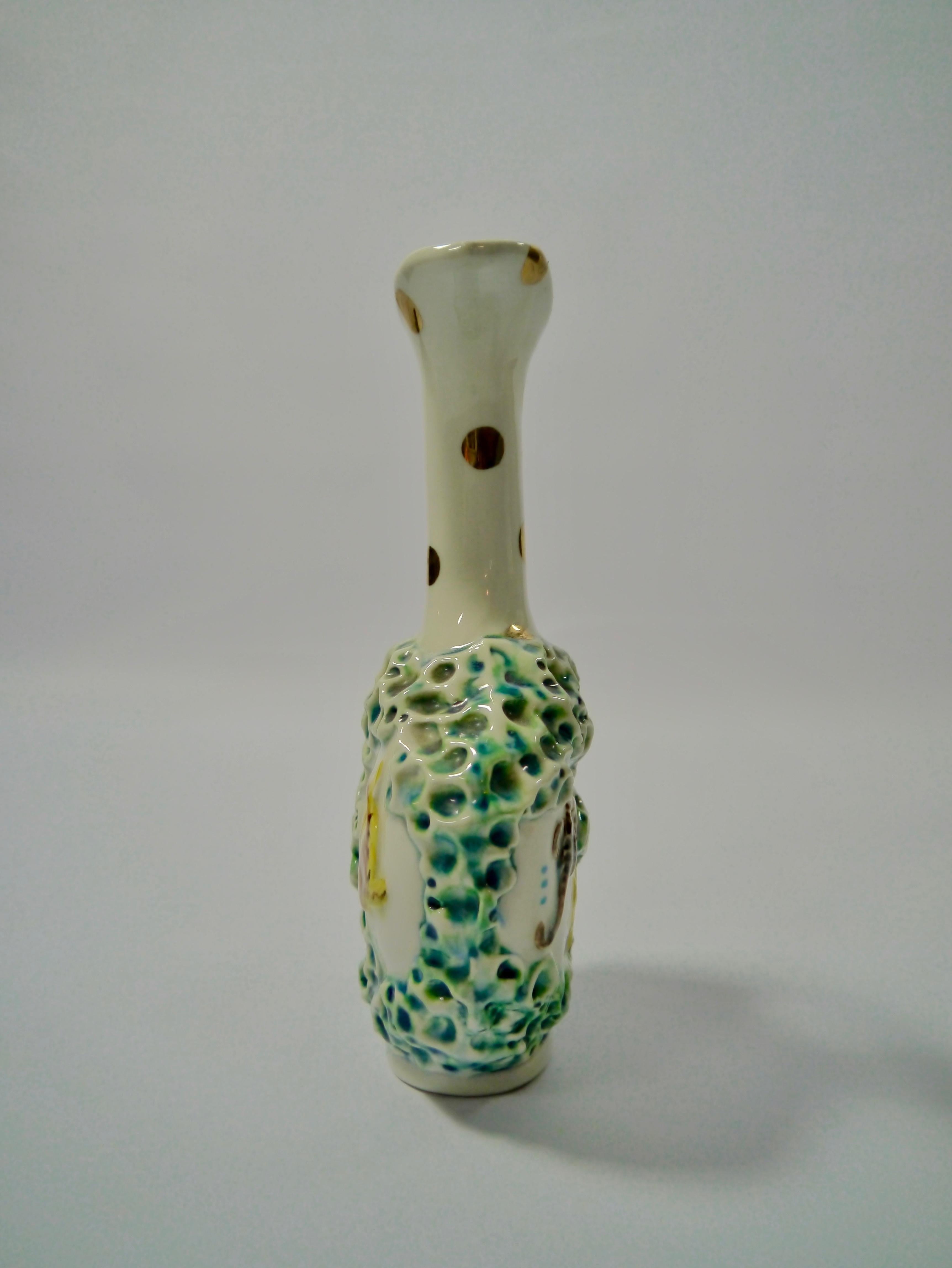 Kitschy Italian Midcentury Porcelain Vase or Vessel For Sale 3