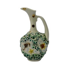 Vase ou récipient en porcelaine italien du milieu du siècle dernier:: très original