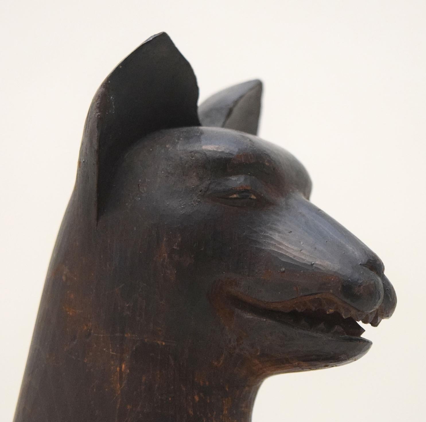Carved Kitsune from the Edo Period For Sale