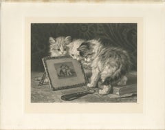 "Kitten Reflections" - Cats and Kittens by Henriette Ronner (1894)