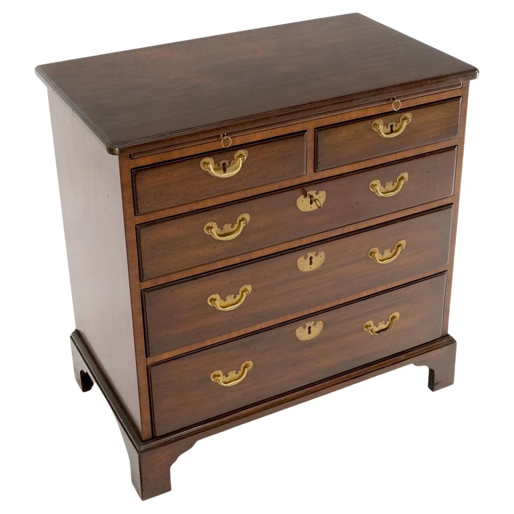 Kittinger 5 Drawers Pull Out Tray Mahogany Federal Style Bachelor Chest Dresser For Sale