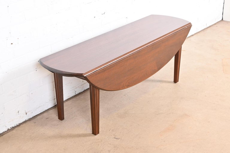 Kittinger American Colonial Mahogany Drop Leaf Coffee Table, Newly Refinished For Sale 8