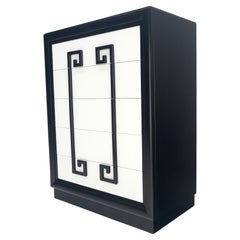 Kittinger Black & White Lacquer Mandarin Chest of 5 Drawers Dresser MINT!