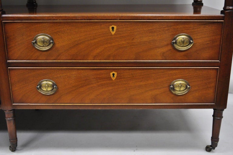 Kittinger Buffalo Mahogany Federal Style Sideboard Buffet with Brass