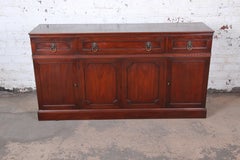 Kittinger Carved Mahogany Regency Sideboard Credenza or Bar Cabinet, circa 1940s