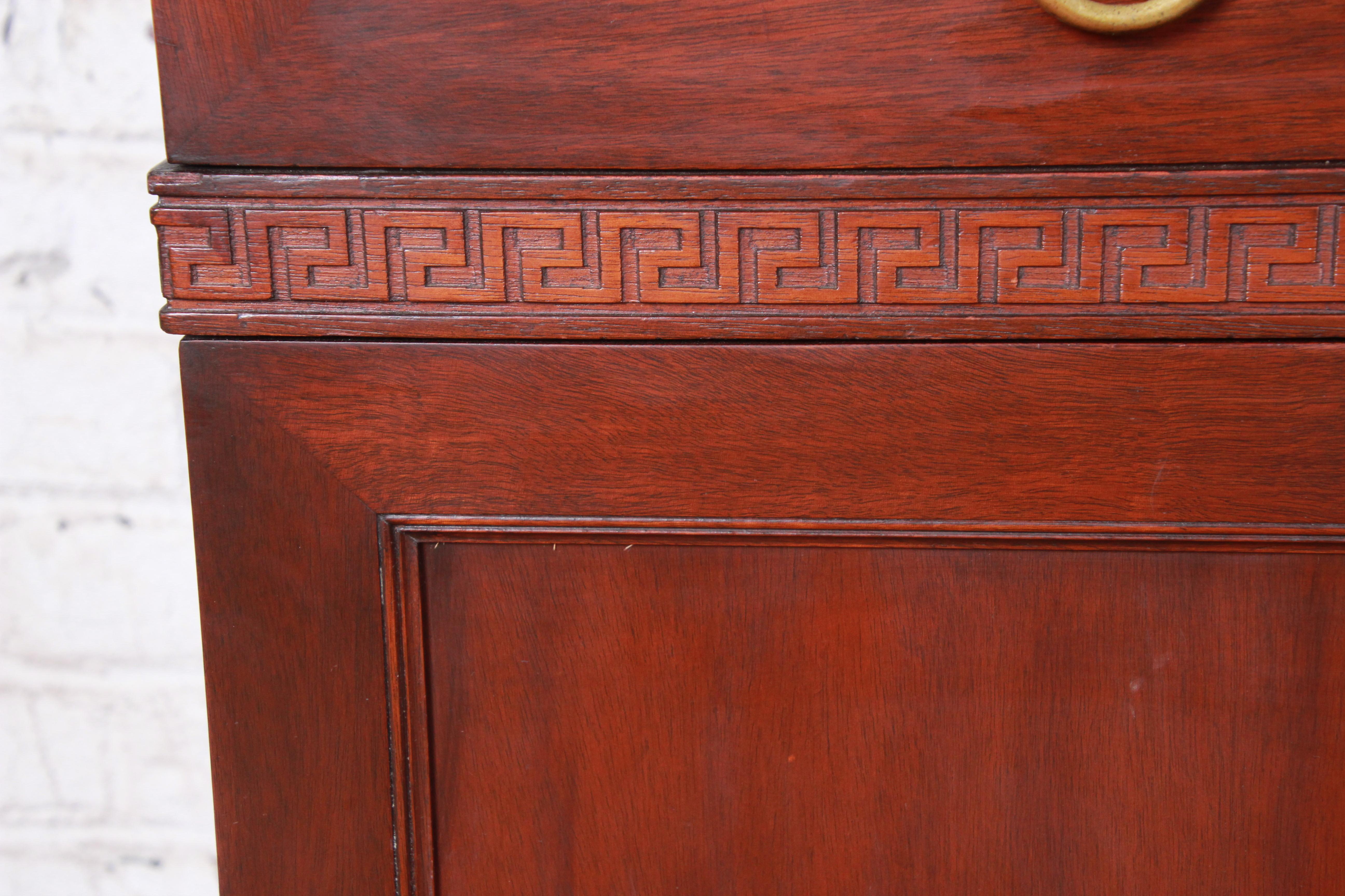 20th Century Kittinger Carved Mahogany Regency Sideboard Credenza or Bar Cabinet, circa 1940s