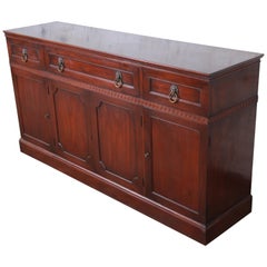 Antique Kittinger Carved Mahogany Regency Sideboard Credenza or Bar Cabinet, circa 1940s