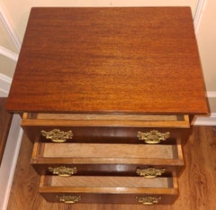 Kittinger Chinese Chippendale Style Mahogany Side Chest of Drawers