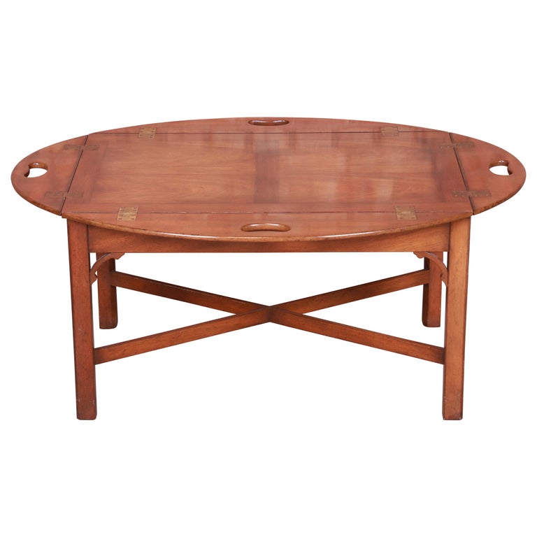 Kittinger Chippendale Mahogany Butler's Coffee Table at 1stDibs