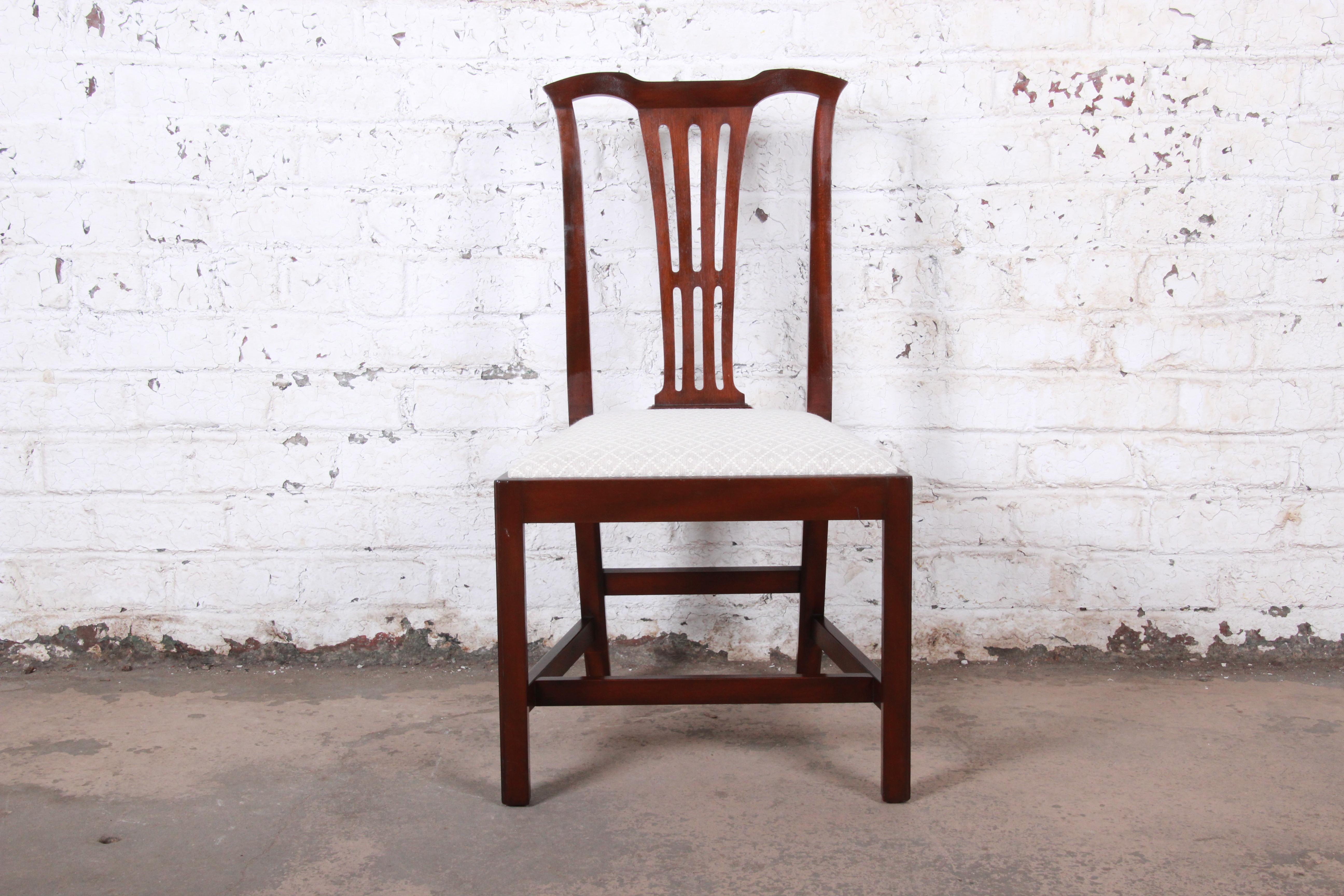 Kittinger Chippendale Style Mahogany Dining Chairs, Set of Six 4