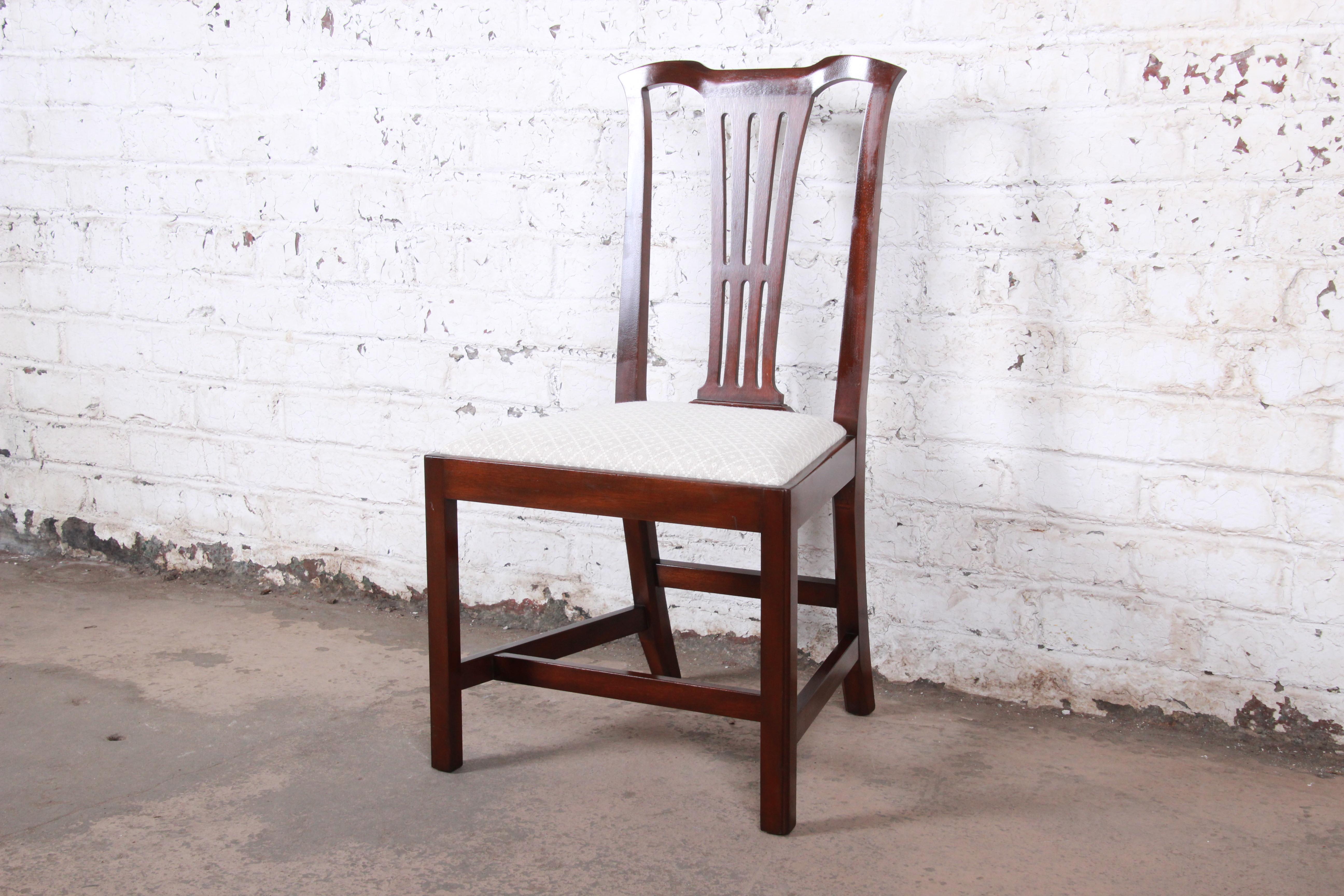 Kittinger Chippendale Style Mahogany Dining Chairs, Set of Six 5