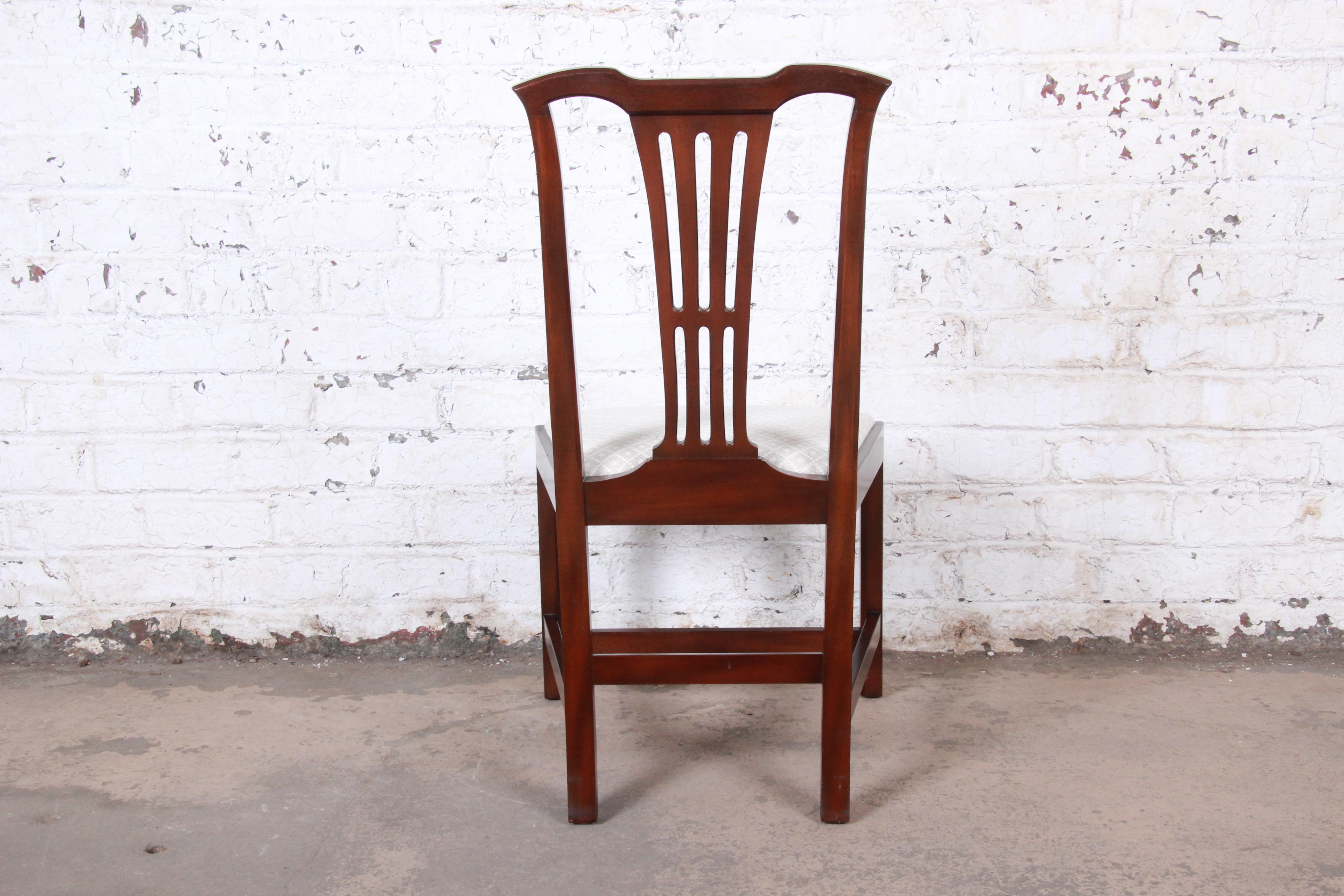 Kittinger Chippendale Style Mahogany Dining Chairs, Set of Six 7