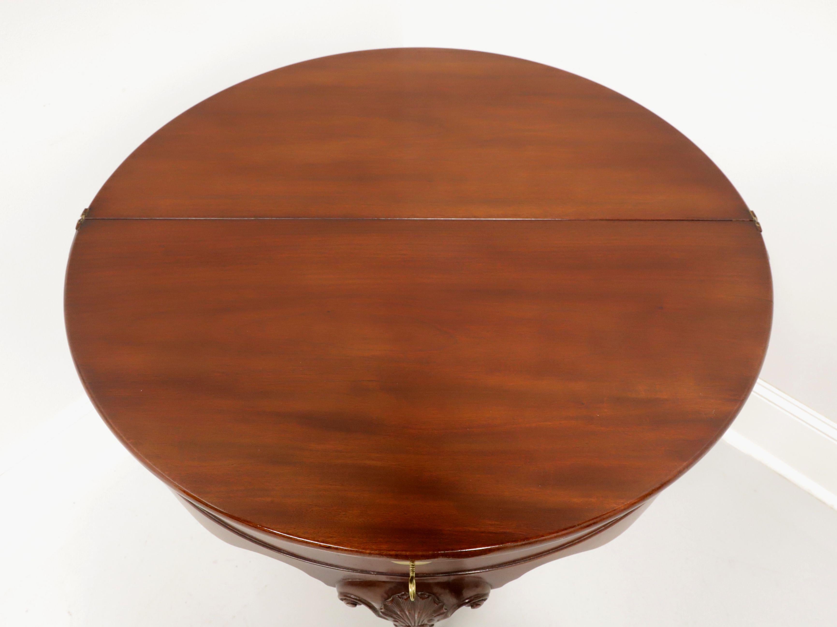 Mahogany KITTINGER Colonial Williamsburg CW156 Clawfoot Flip Top Demilune to Round Table