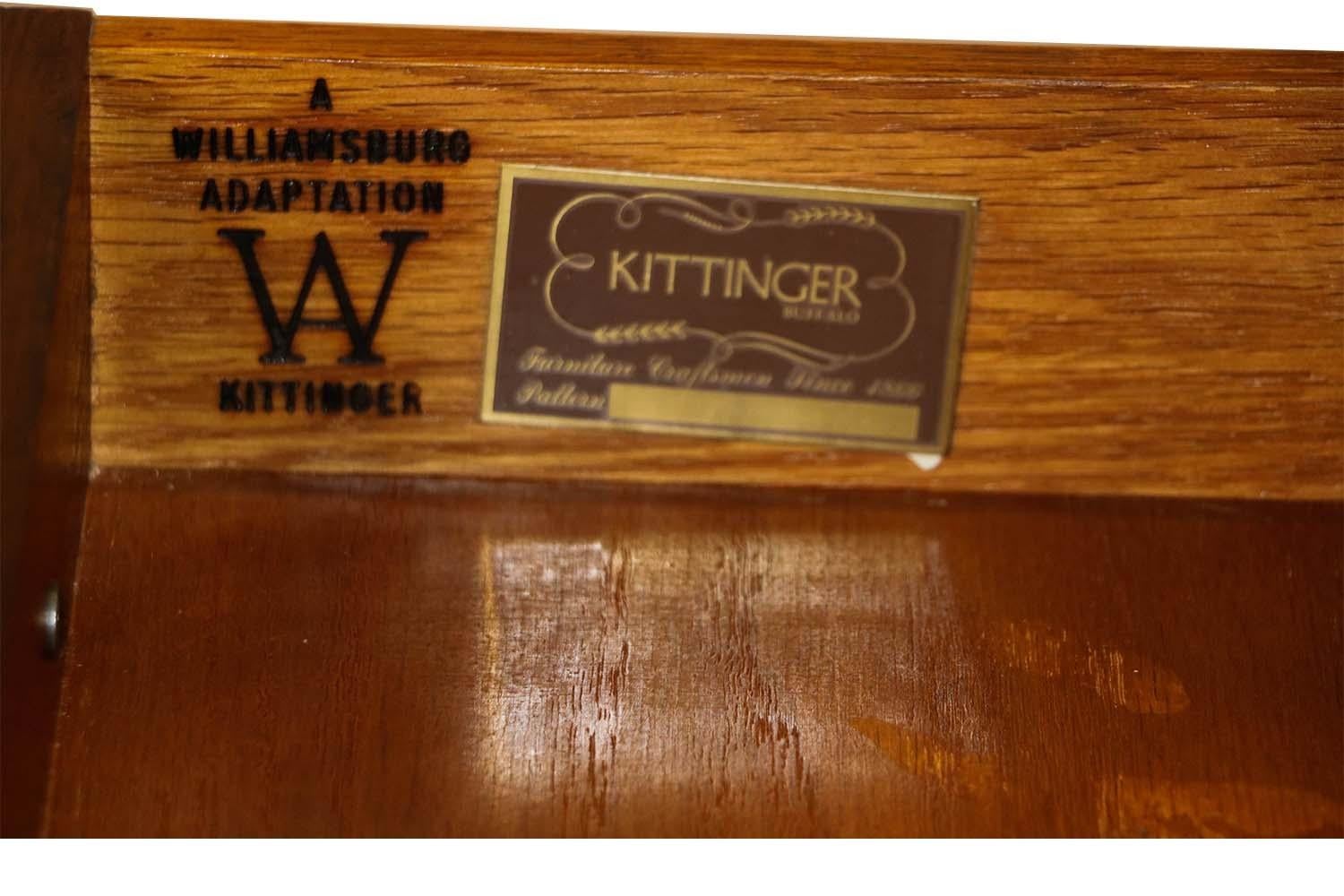 Georgian Kittinger Colonial Williamsburg Mahogany Console Traditional Table Desk