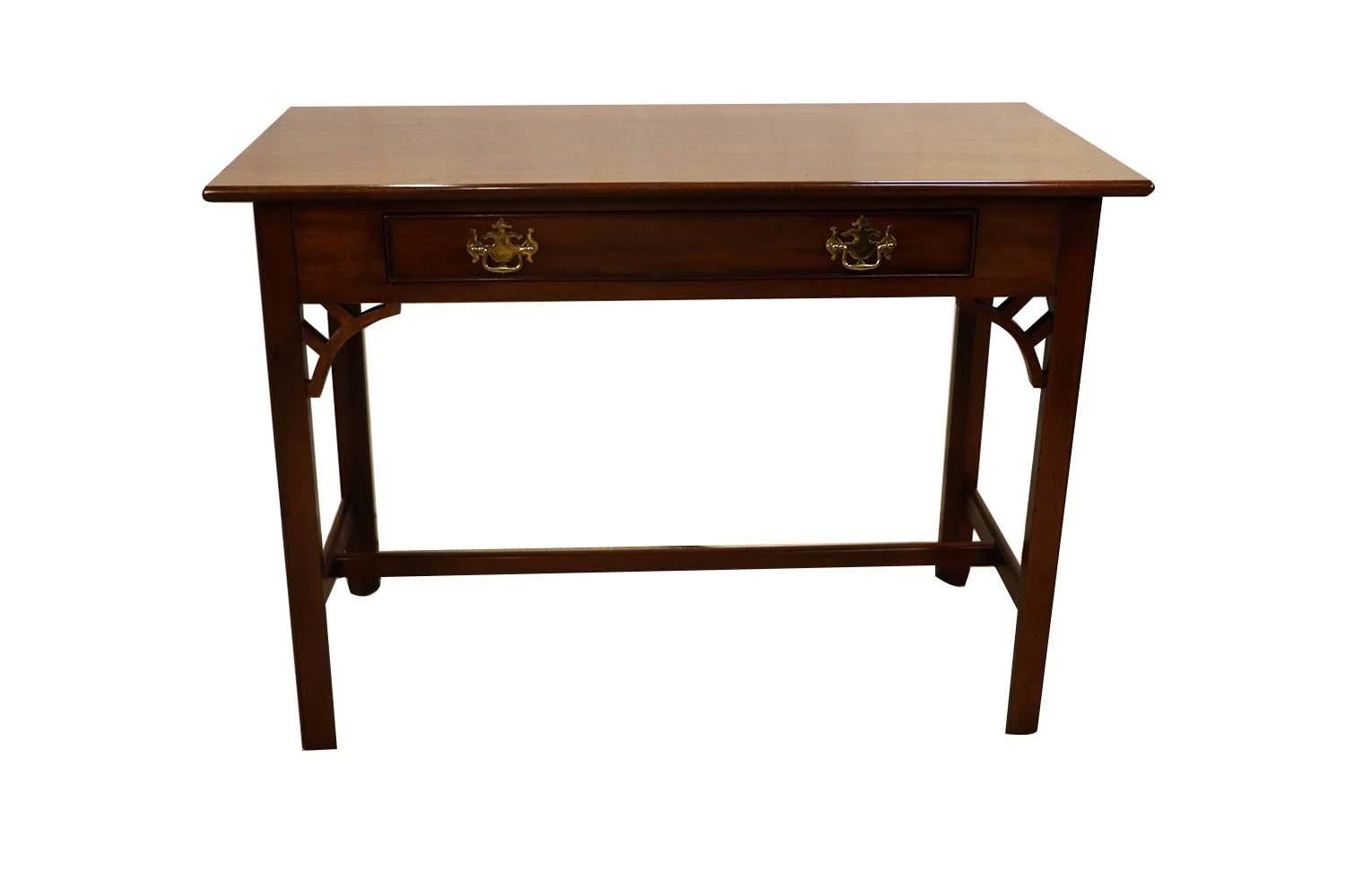 American Kittinger Colonial Williamsburg Mahogany Console Traditional Table Desk