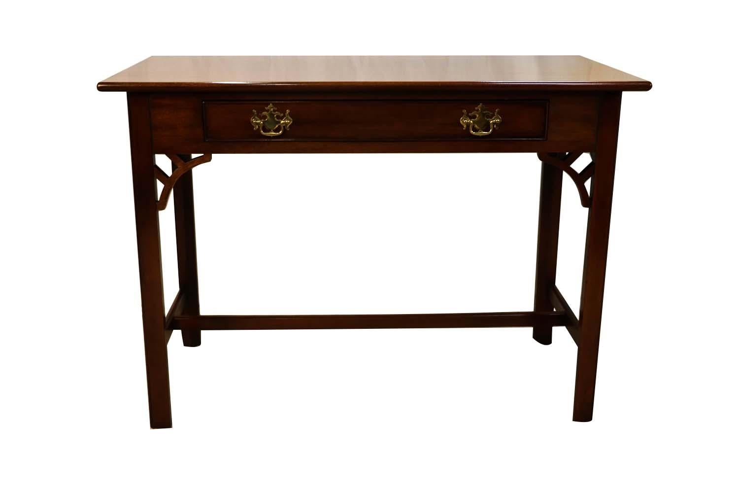 Kittinger Colonial Williamsburg Mahogany Console Traditional Table Desk 1