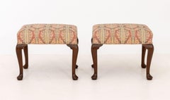 Kittinger Colonial Williamsburg Mahogany Stools, 2