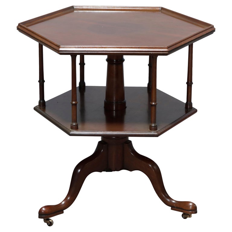 Kittinger Colonial Williamsburg Queen Anne Mahogany Revolving Server ...