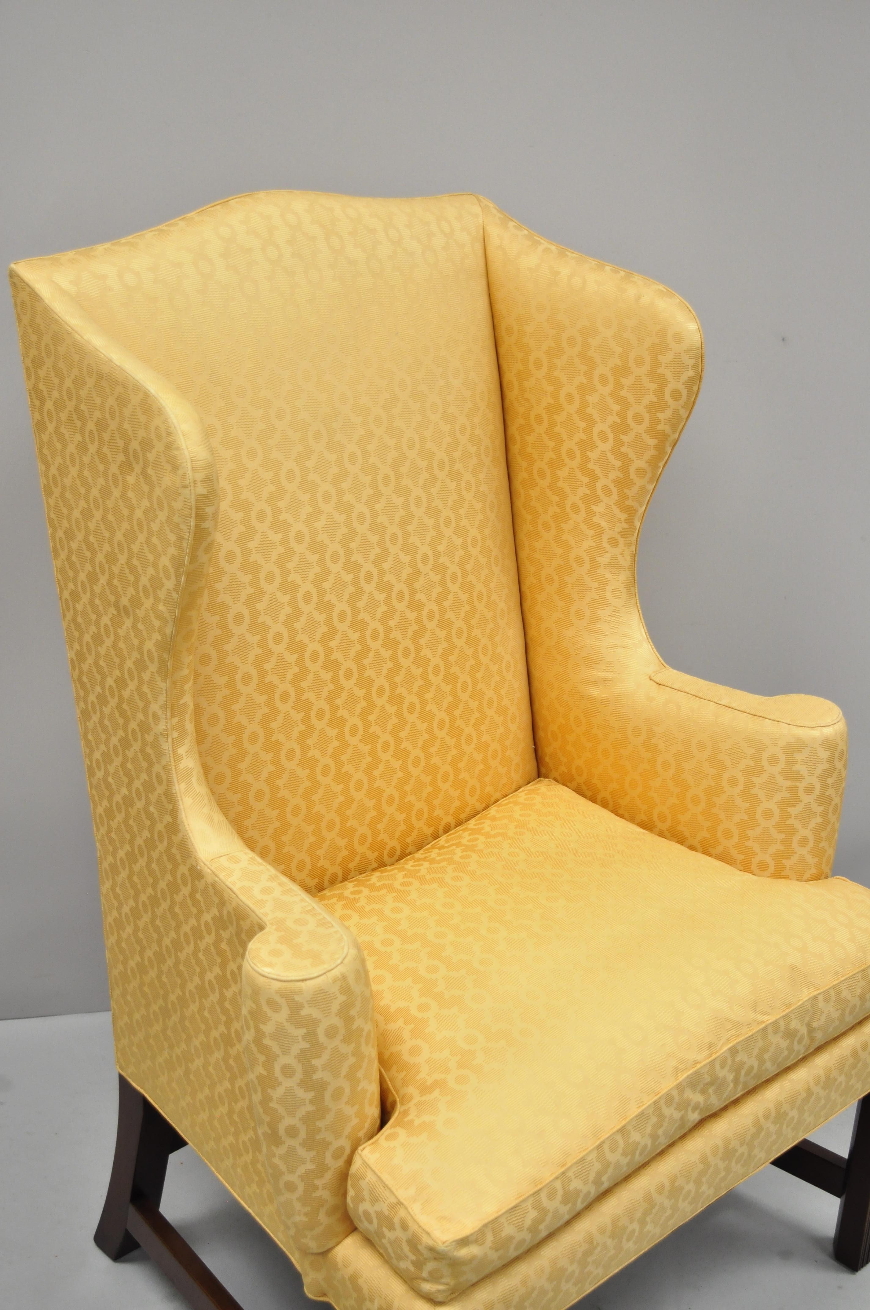 gold wingback chair