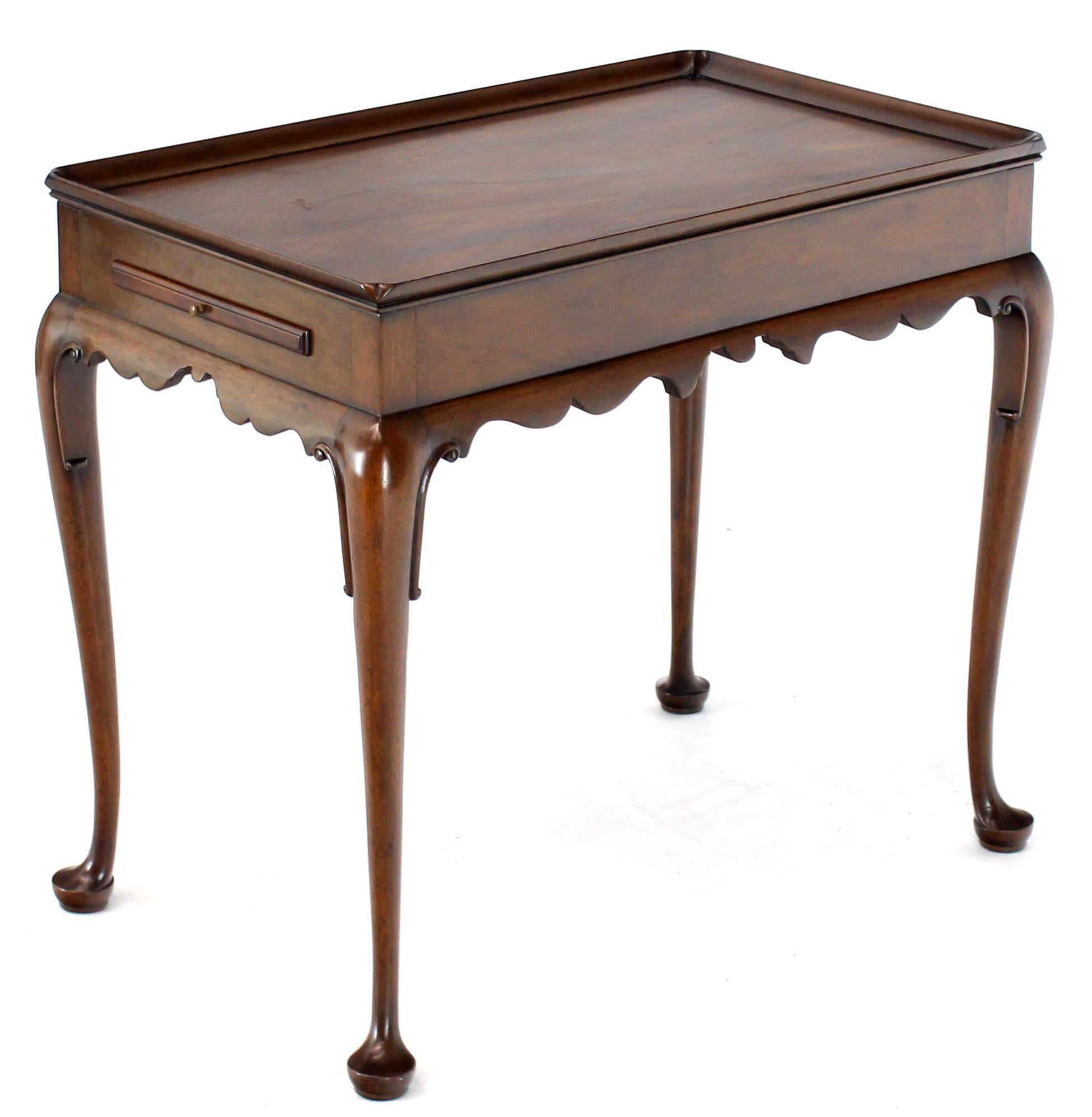 Kittinger CW-8 Vintage Mahogany Queen Anne Tea Table Stand In Good Condition In Rockaway, NJ