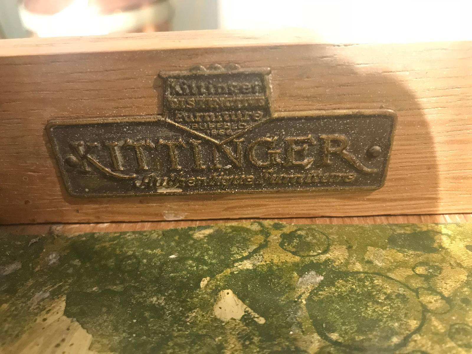 Kittinger deco style custom dressing table, marked, circa 1940s-1950s.