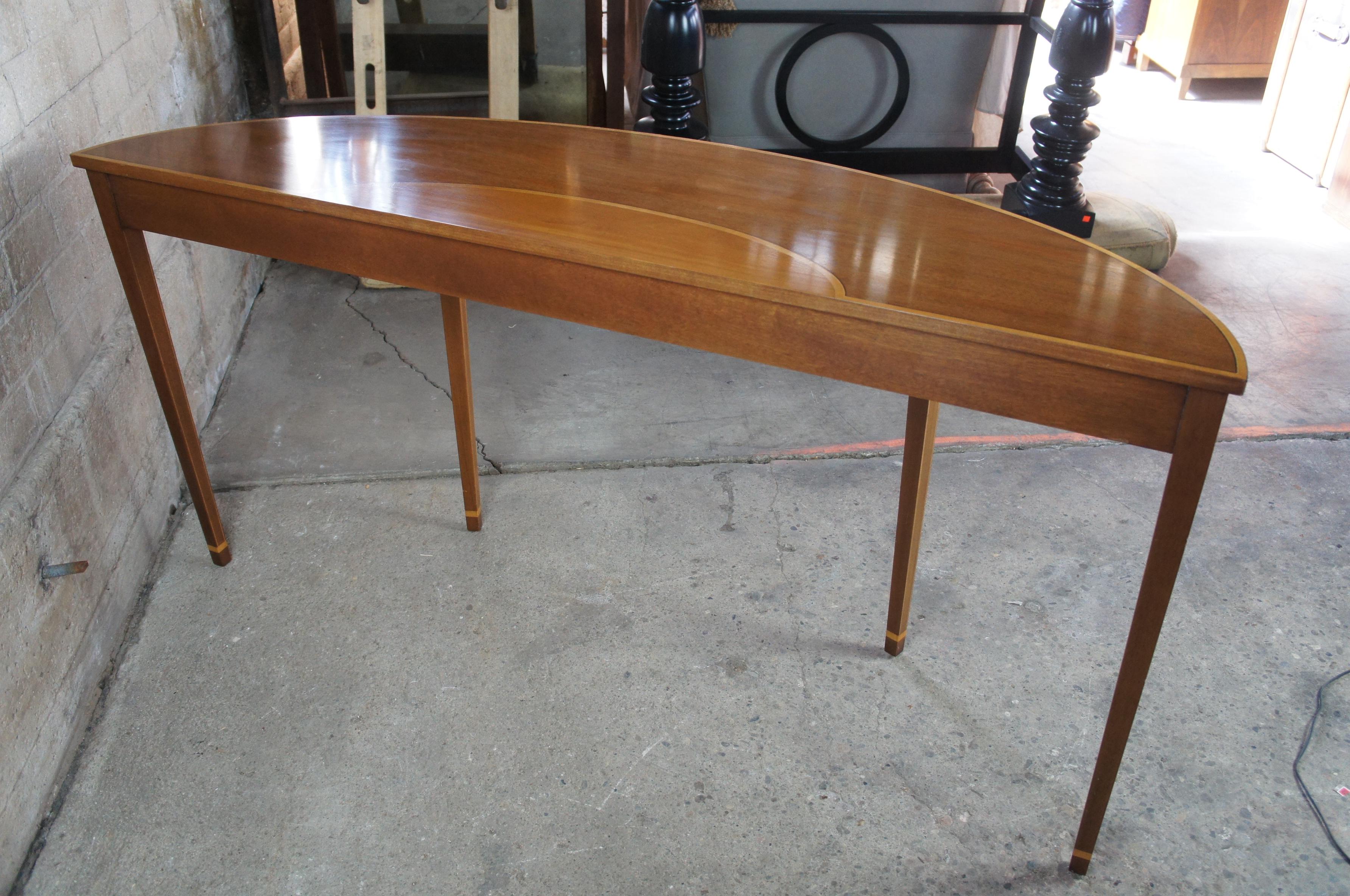Kittinger Demilune Half Round Banded Mahogany Console Entry Hall Table D1804 3