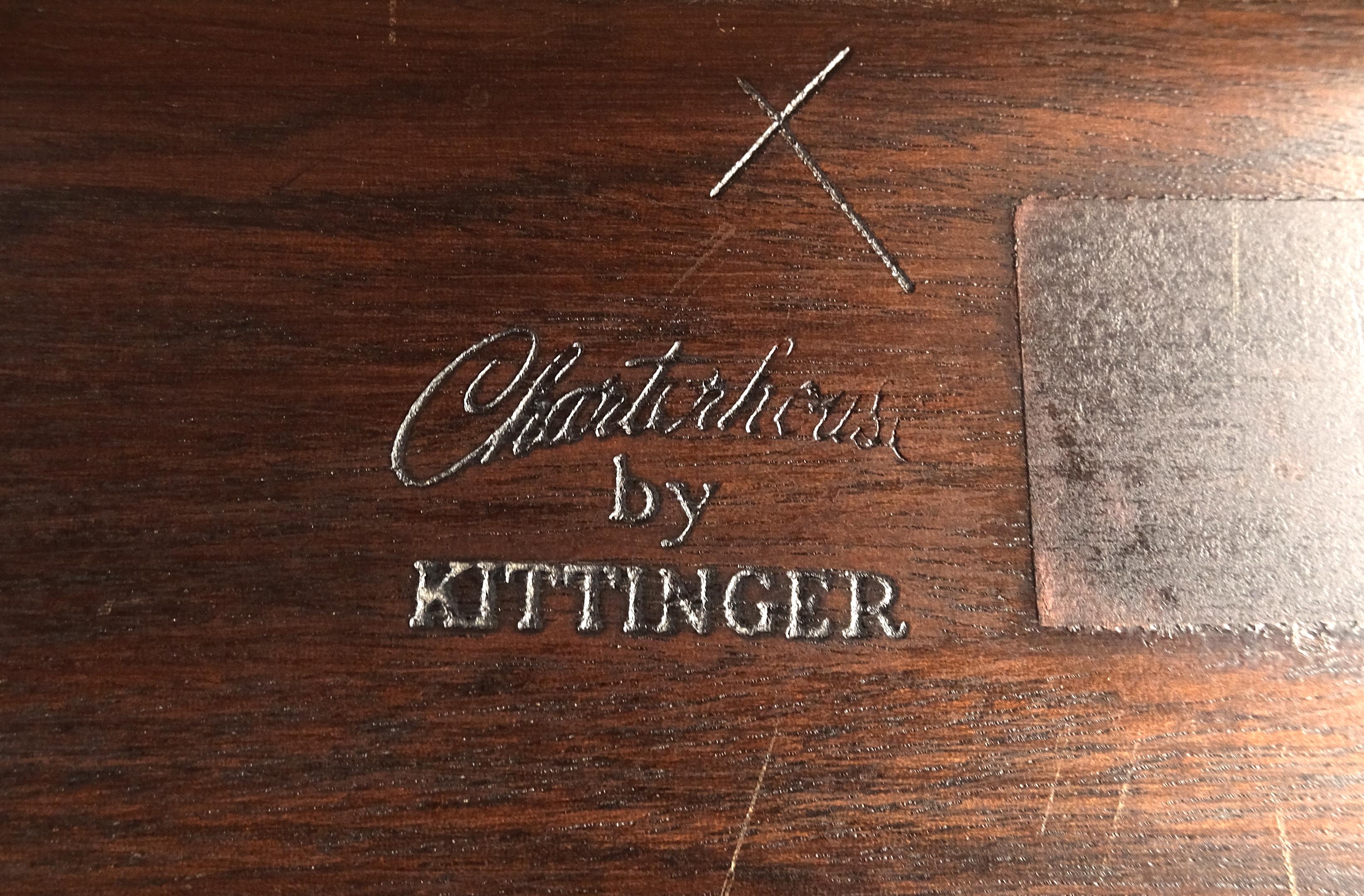 Kittinger à double piédestal en acajou SOLID 1x24