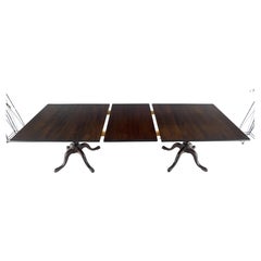 Kittinger à double piédestal en acajou SOLID 1x24" planche de rallonge à feuilles MINT !