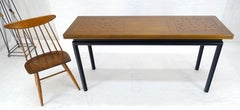 Kittinger Ebonized Base Flip Top 64” Long Console Dining Table c1960s MINT!