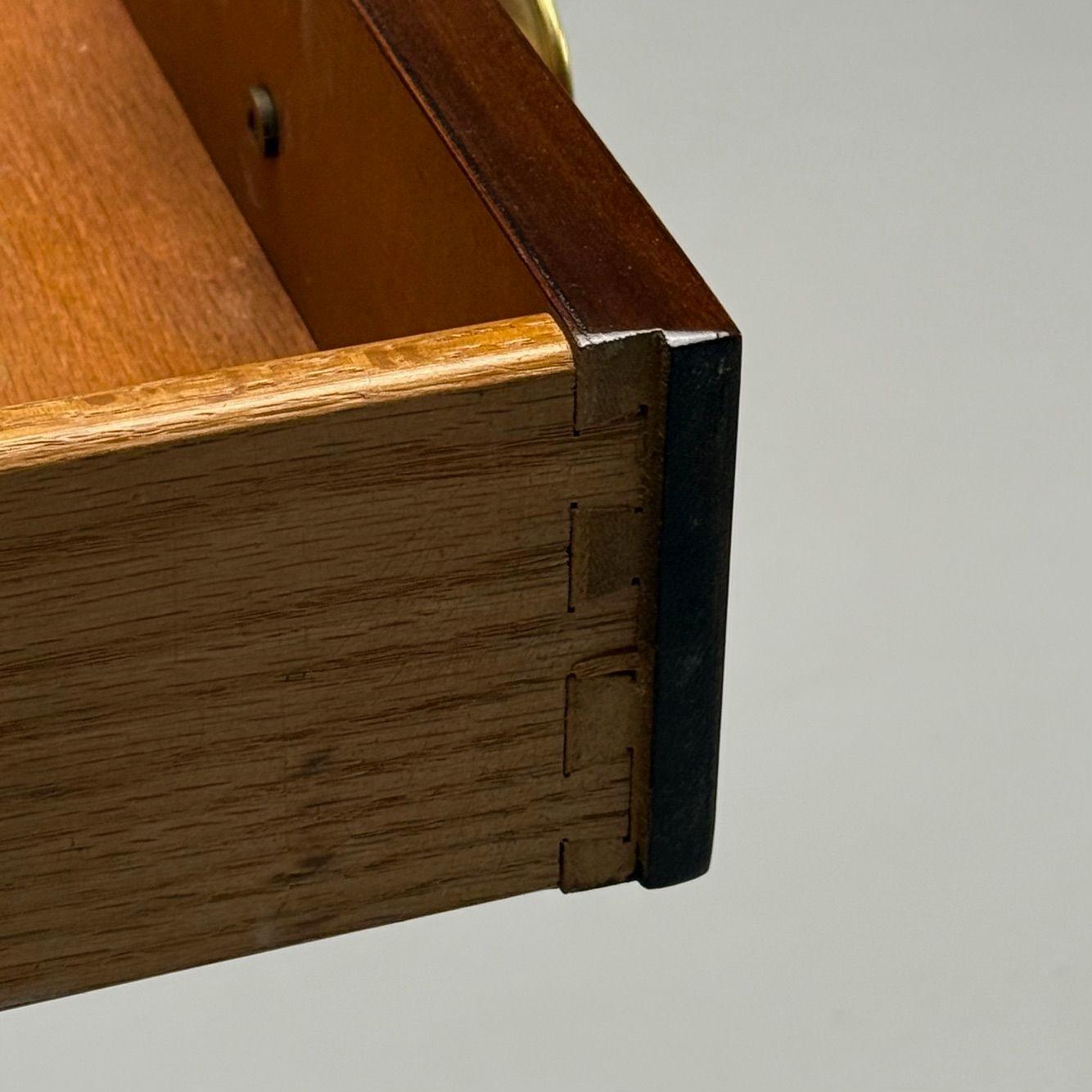 Kittinger, English Regency, Campaign Desk, Rosewood, Satinwood, Brass, USA 1950s For Sale 5