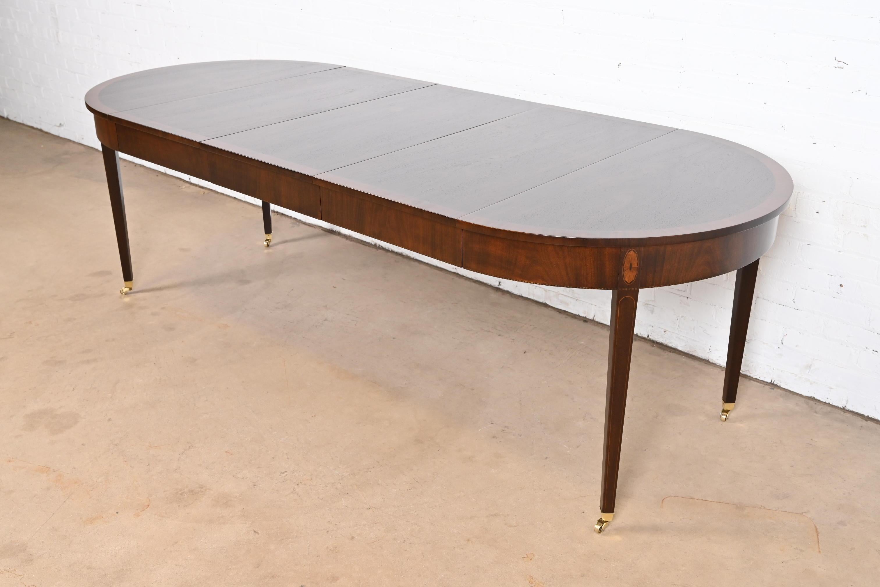 An exceptional Federal or Hepplewhite style extension dining table

By Kittinger, 