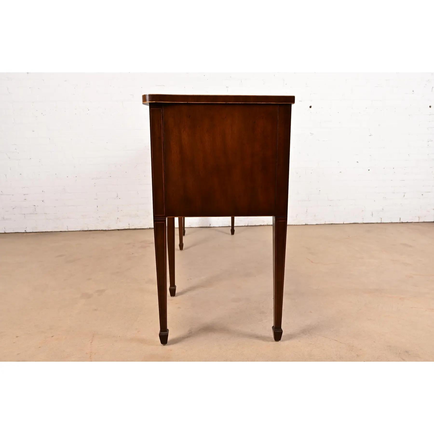 Kittinger Federal Inlaid Mahogany Serpentine Front Sideboard Credenza For Sale 7