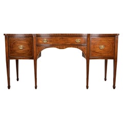 Kittinger Federal Inlaid Mahogany Serpentine Front Sideboard Credenza