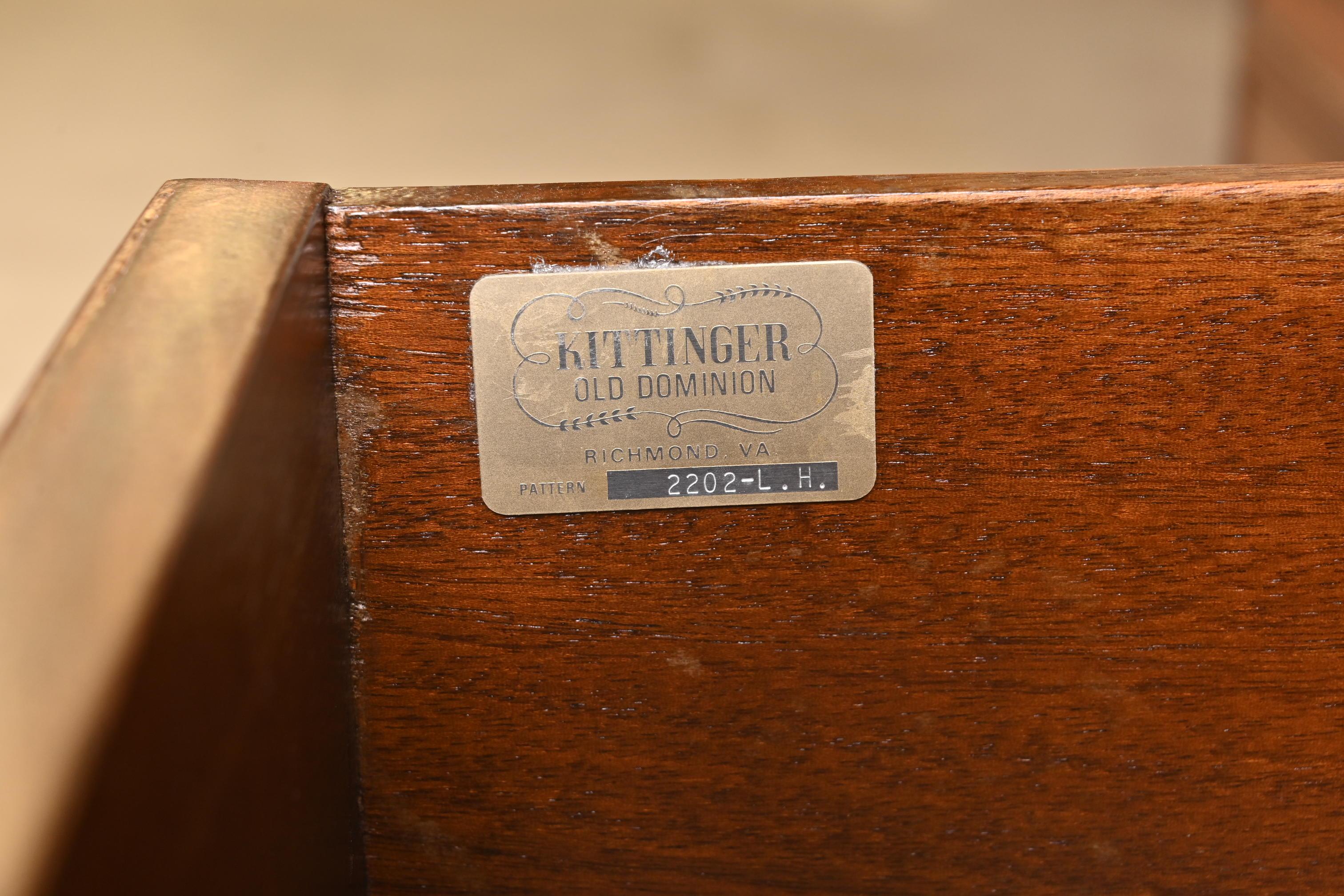 Kittinger Federal Inlaid Mahogany Ten-Drawer Dresser, Newly Refinished For Sale 8