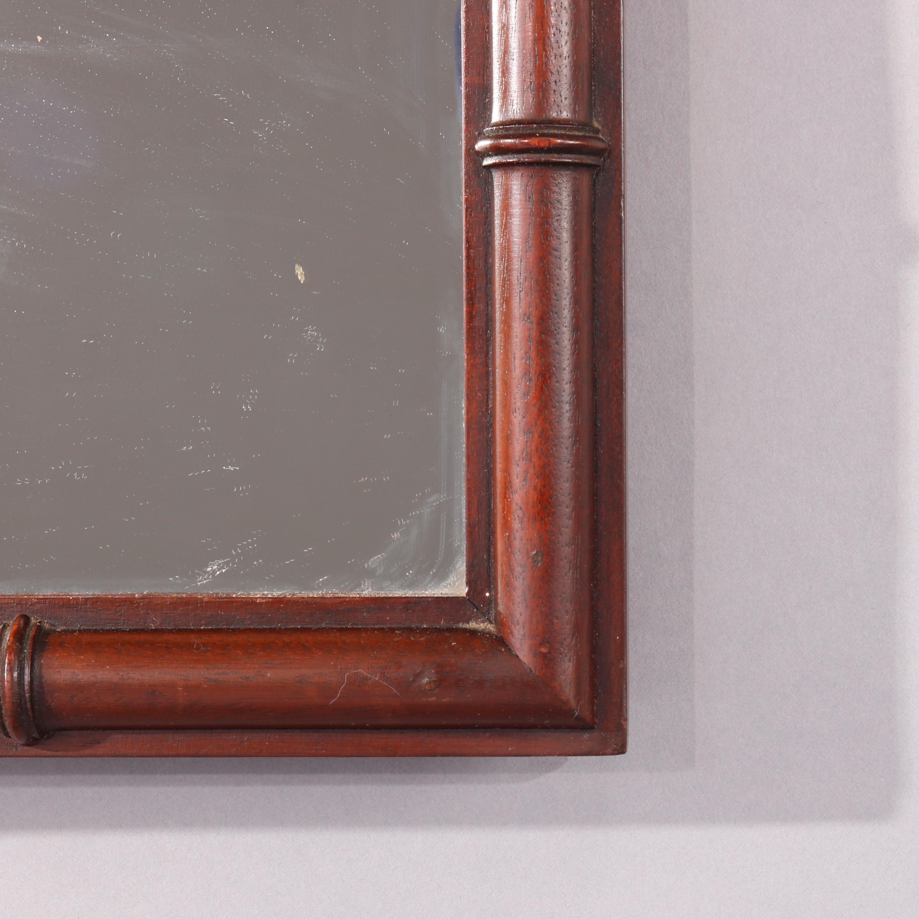 20th Century Kittinger Federal Style Carved Mahogany Wall Mirror circa 1930