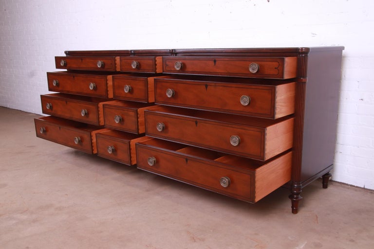 Kittinger French Regency Louis XVI Mahogany Twelve-Drawer Dresser, Refinished 5