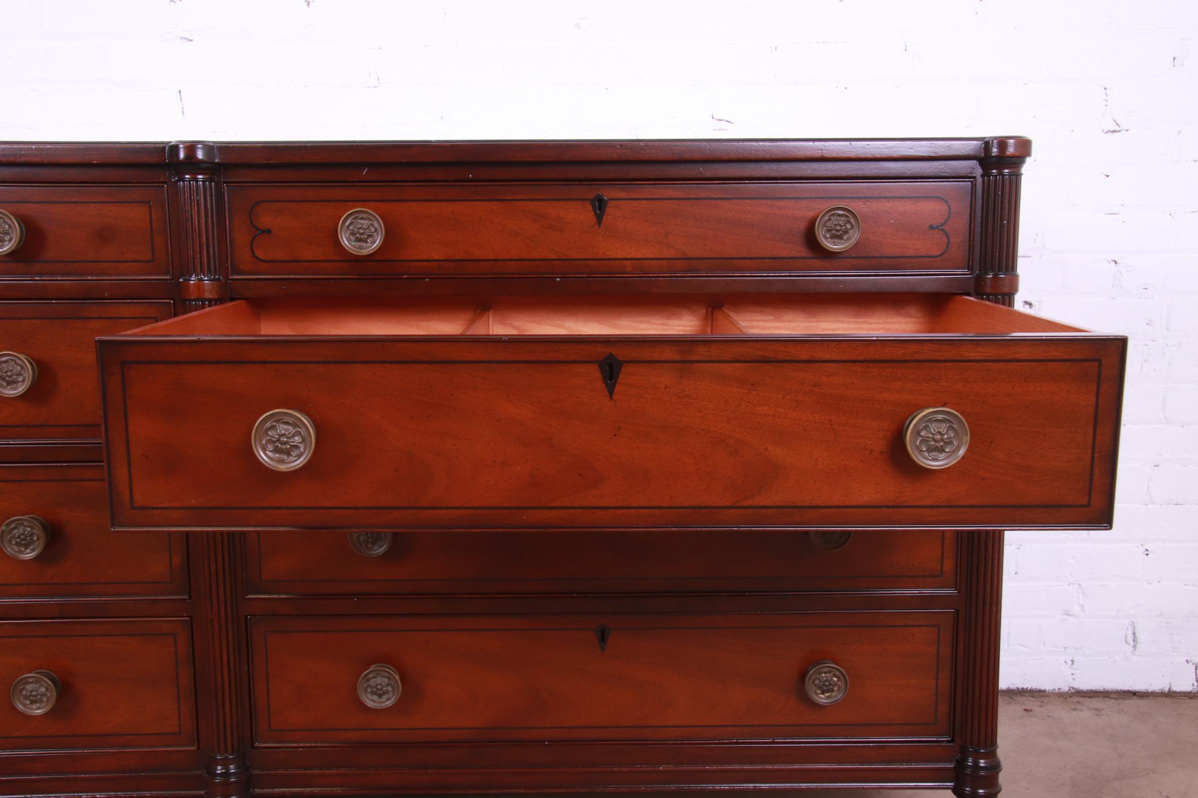 Kittinger French Regency Louis XVI Mahogany Twelve-Drawer Dresser, Refinished 6