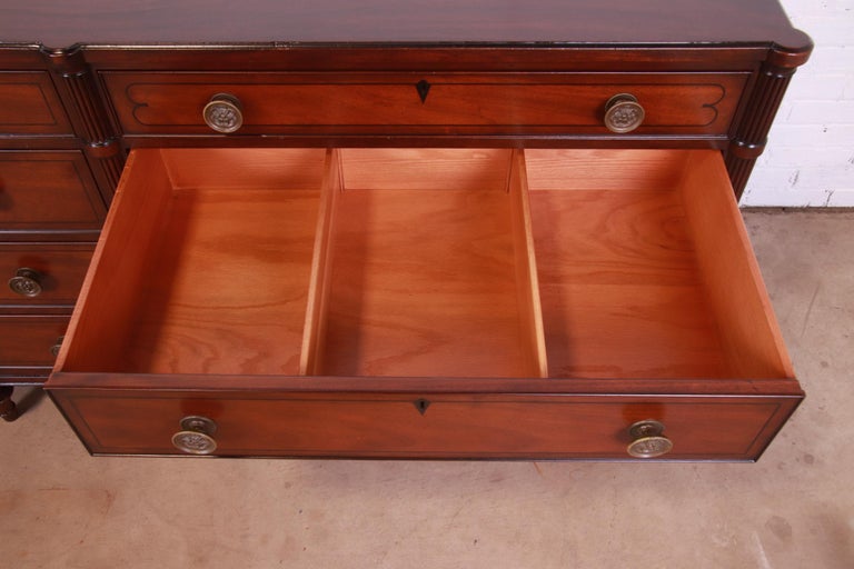 Kittinger French Regency Louis XVI Mahogany Twelve-Drawer Dresser, Refinished 8