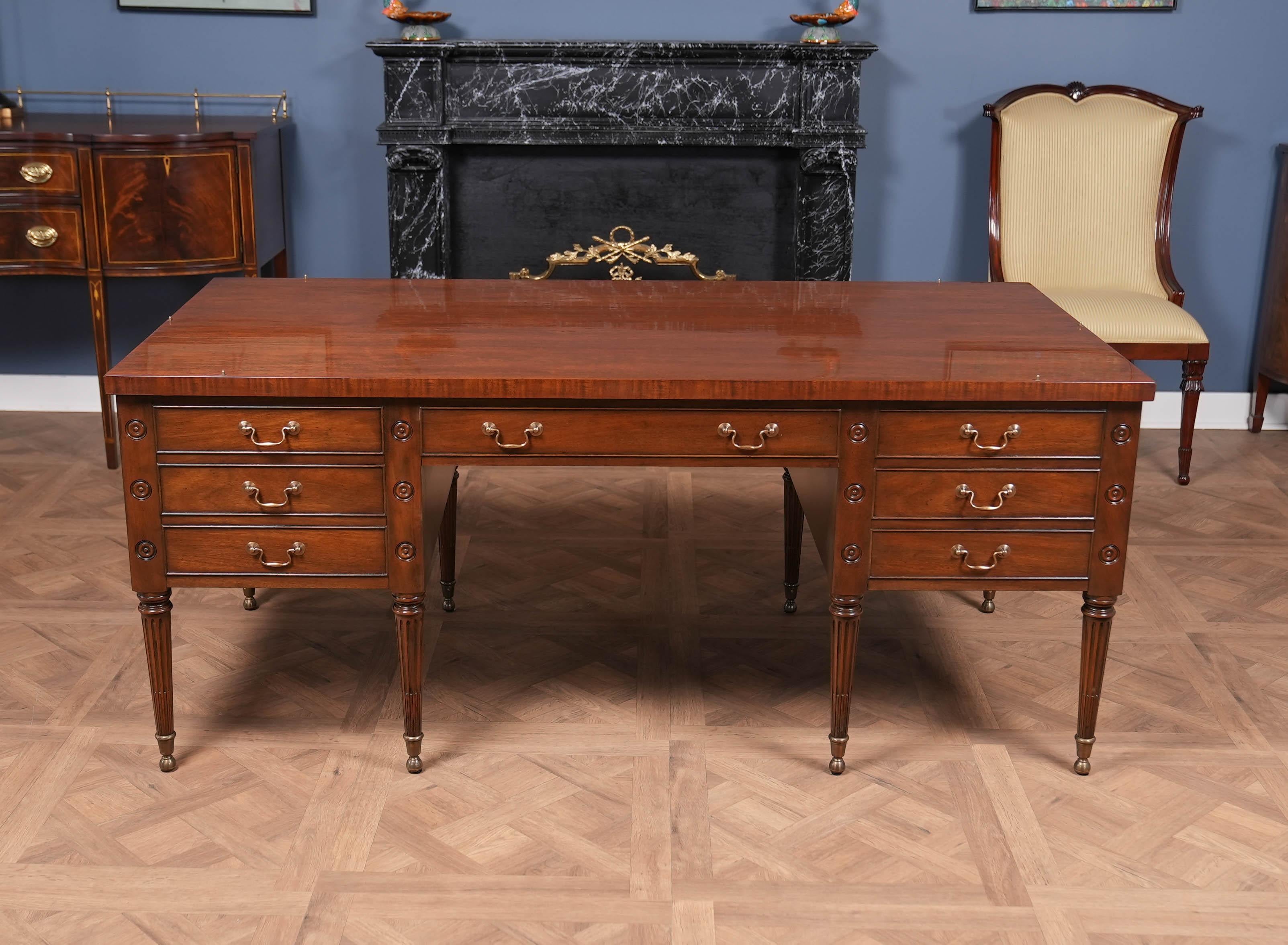 Hand-Carved Kittinger George Washington Style Desk