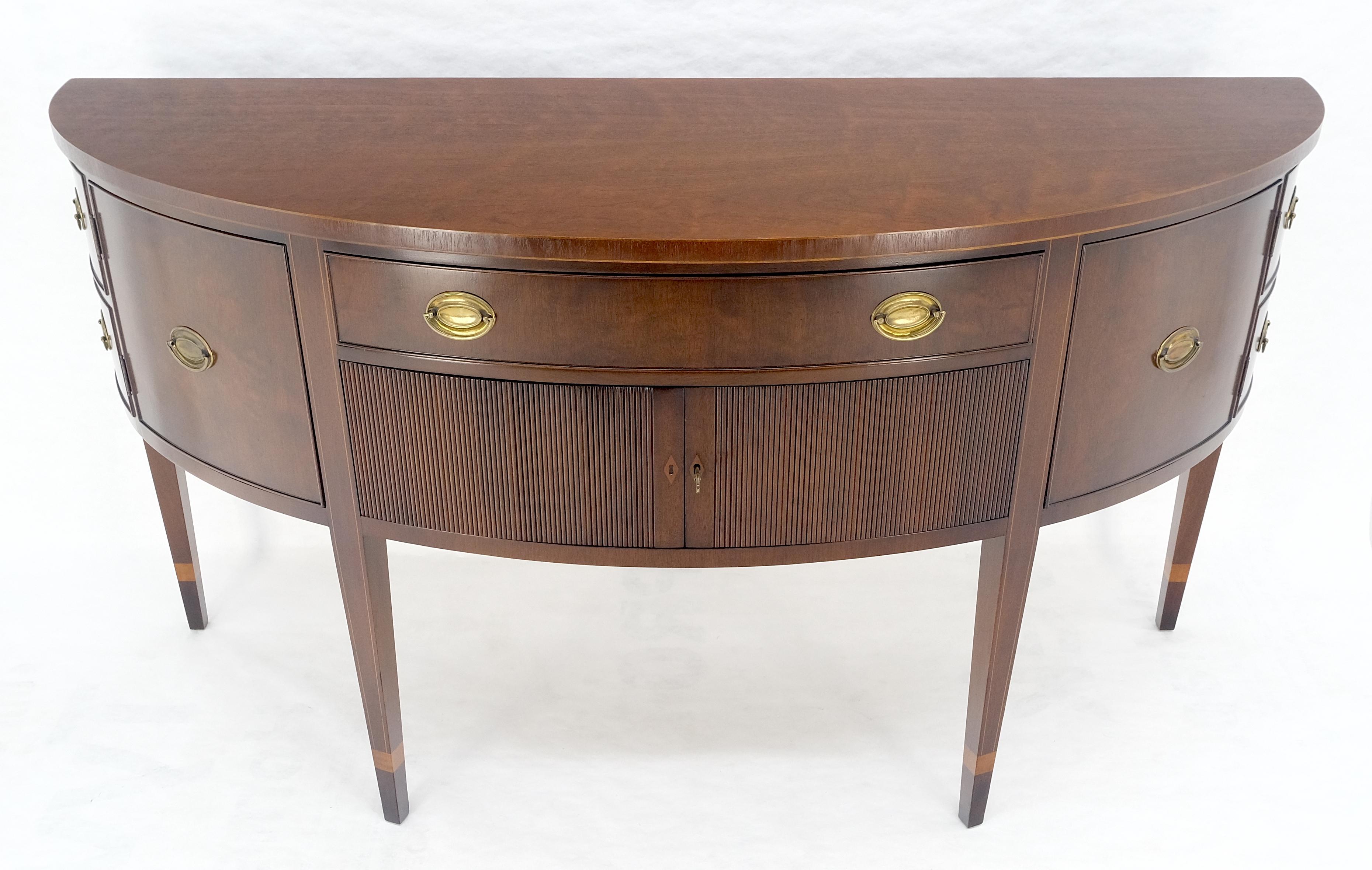 Kittinger Georgian 6' Long Rounded Demi Lune Sideboard Credenza Server Cabinet MINT