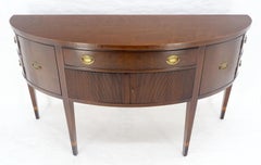 Kittinger Georgian 6' Long Rounded Demi Lune Sideboard Credenza Server Cabinet